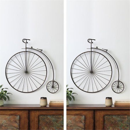 SPI 28.50 x 30 x 3 in. Victorian Bicycle Wall Hanging - Set of 2 51137